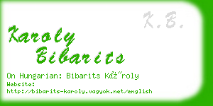 karoly bibarits business card